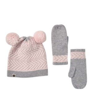 𝅺ugg Pom pom hat and mitten set